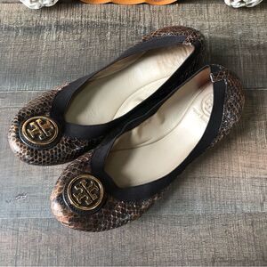 Tory Burch Caroline 2 Snake Print Ballerina Flat